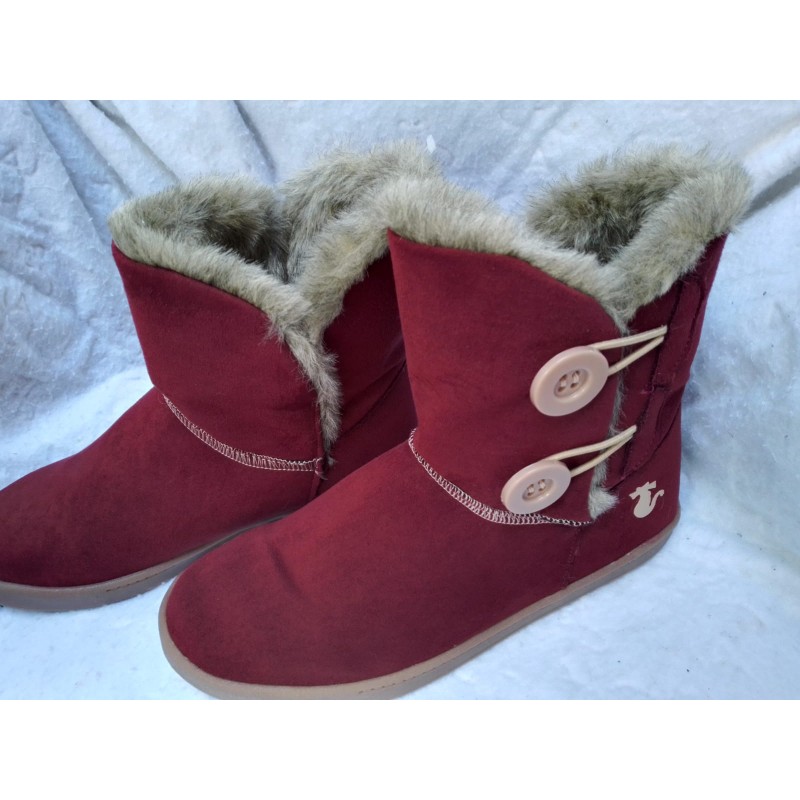 Botas dama Sadow color vino 25 tepis.mx